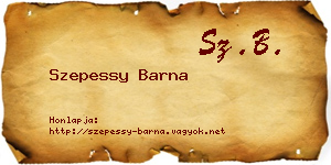 Szepessy Barna névjegykártya